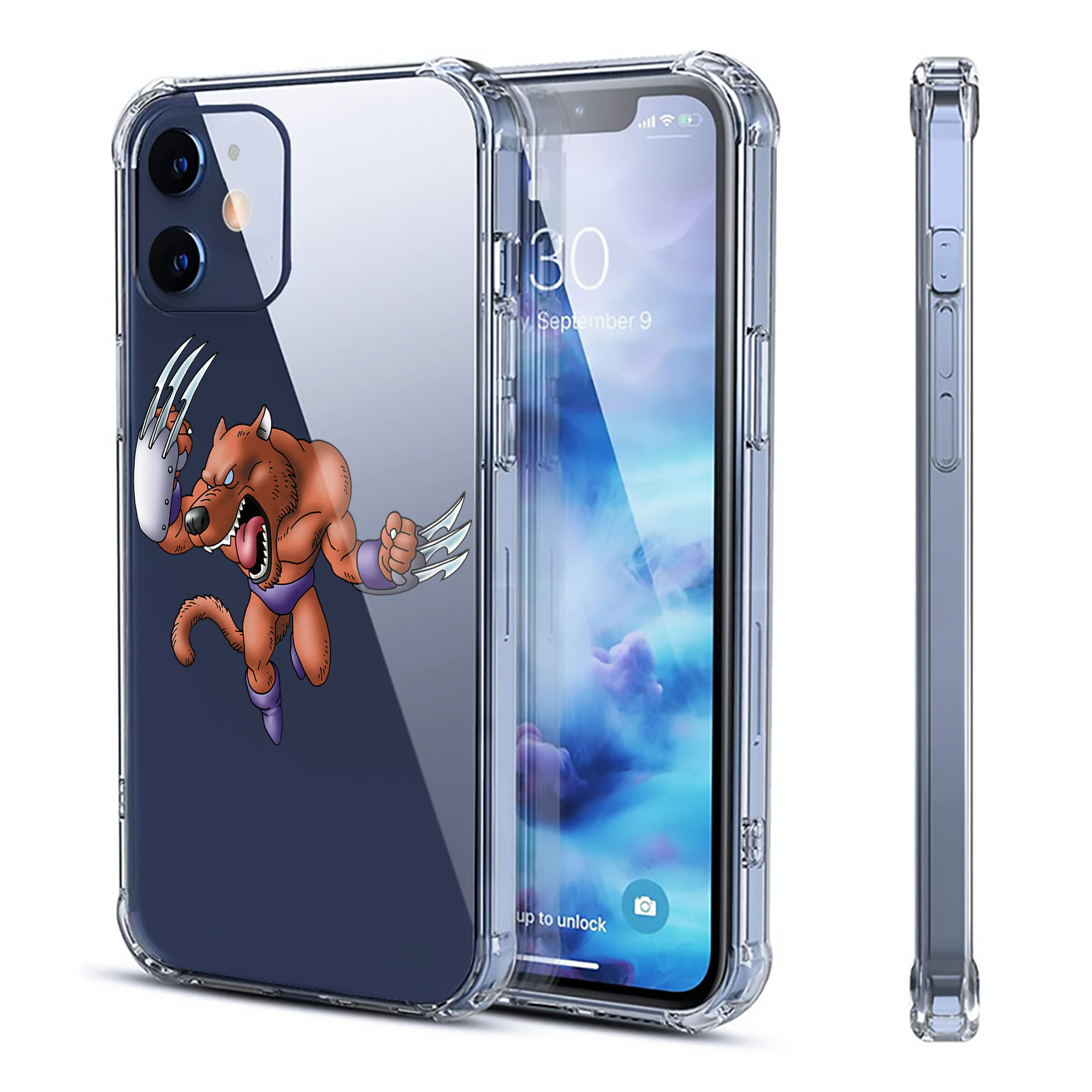 （画像用） ドラゴンクエスト Doragon Kuesuto Dragon Quest 【iPhone 12シリーズ対応】透明スマホケース（クリアソフトケース）